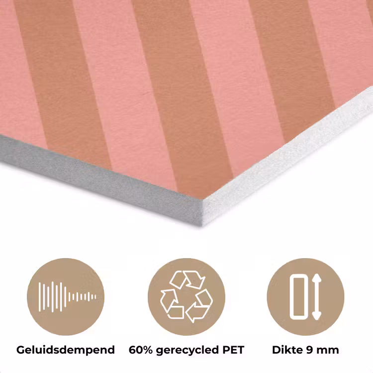 Simmer - Hartjes - Strepen - Roze PET vilt klein -closeup_NL
