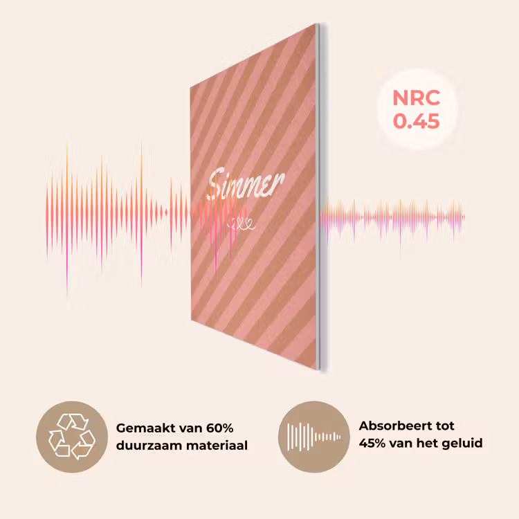 Simmer - Hartjes - Strepen - Roze PET vilt klein -USP_NL