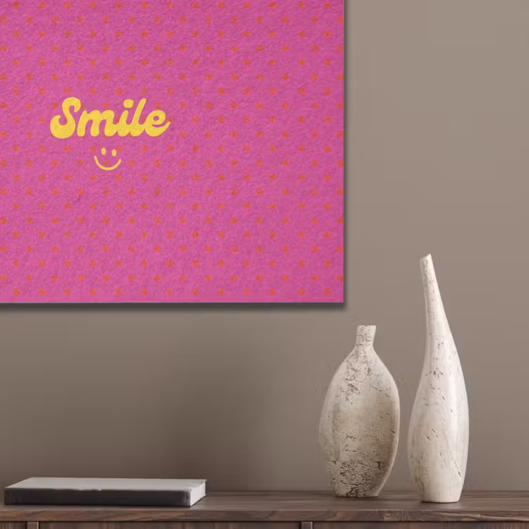 Smile - Stippen - Roze PET vilt klein -sfeer6_closeup