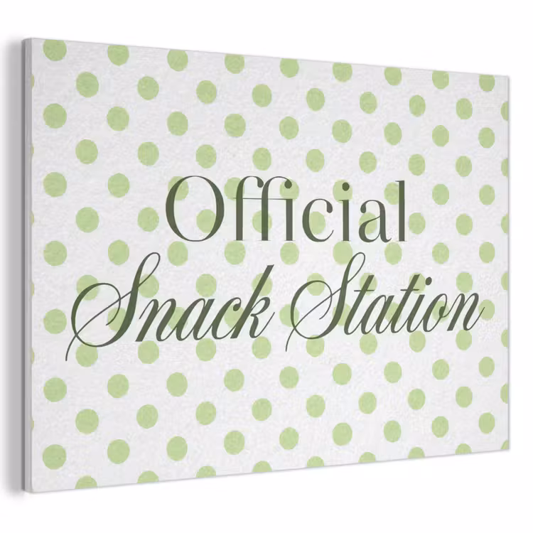 Snack Station - Groen - Stippen PET vilt klein -3d