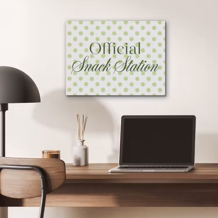 Snack Station - Groen - Stippen PET vilt klein -sfeer5