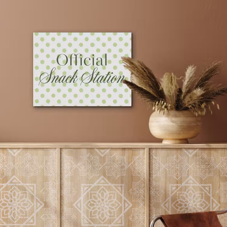 Snack Station - Groen - Stippen PET vilt klein -sfeer4