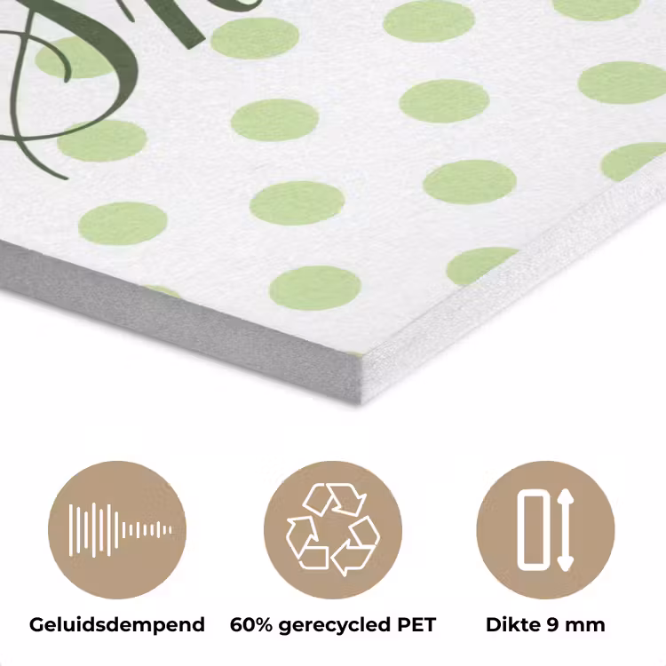 Snack Station - Groen - Stippen PET vilt klein -closeup_NL
