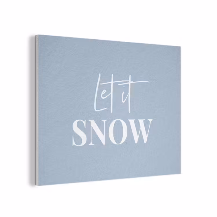 Sneeuw - Winter - Blauw - Let it snow PET vilt klein -3d