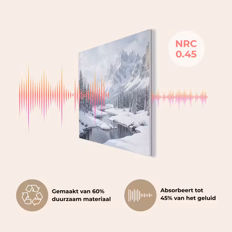 Sneeuwlandschap - Bergen - Rivier - Winter PET vilt klein -USP_NL
