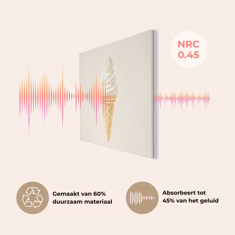 Softijs - Hoorntje - Wit PET vilt klein -USP_NL