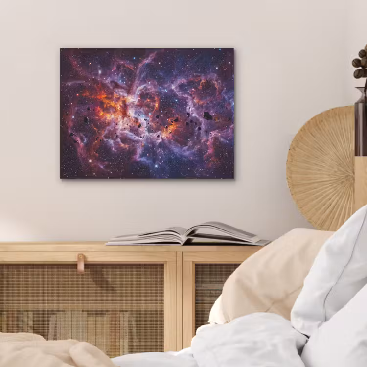 Space - Stars - Abstract - Colorful PET vilt klein -sfeer3