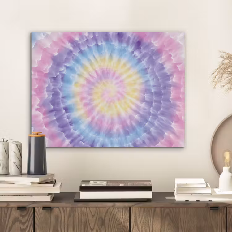 Spiraal - Tie dye - Pasteltinten PET vilt klein -sfeer1