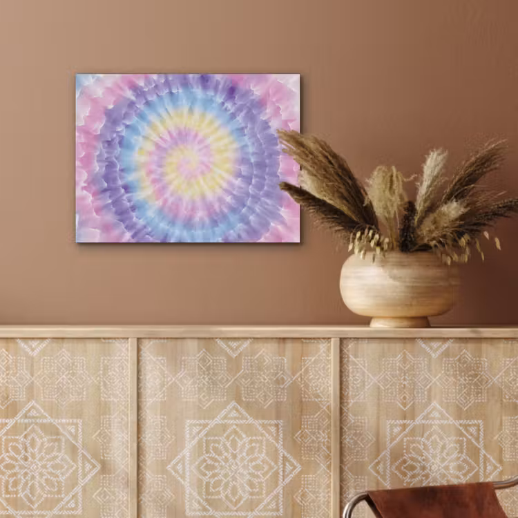 Spiraal - Tie dye - Pasteltinten PET vilt klein -sfeer4