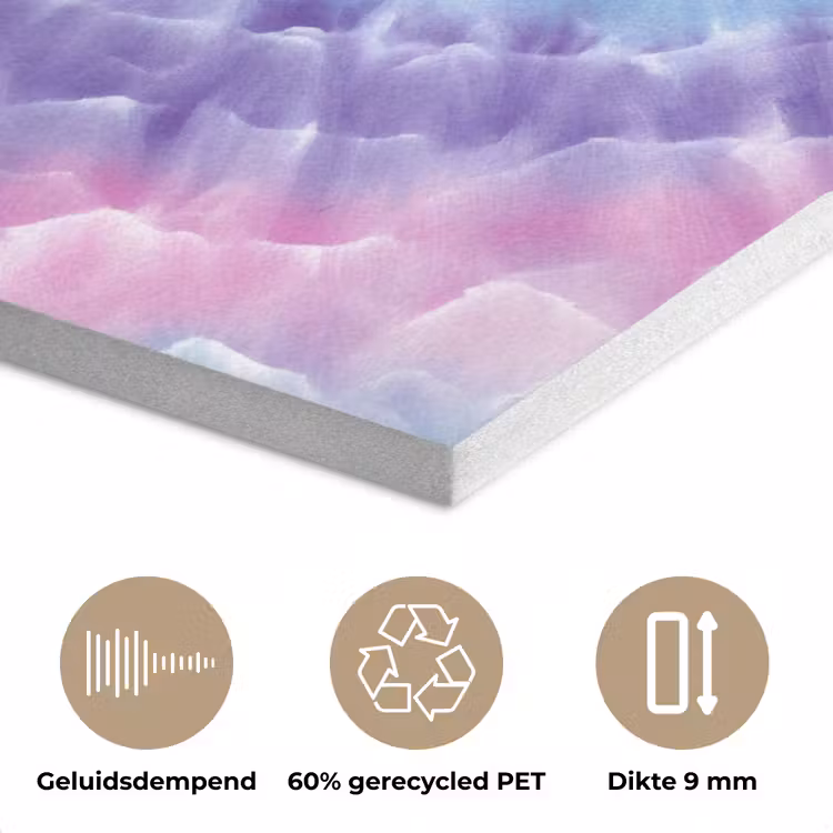 Spiraal - Tie dye - Pasteltinten PET vilt klein -closeup_NL