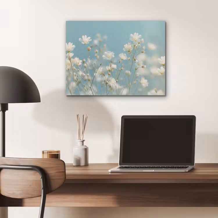 Stengels - Bloemen - Lucht - Wit PET vilt klein -sfeer5