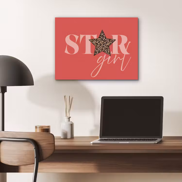 Star girl - Rood - Panter - Ster PET vilt klein -sfeer5