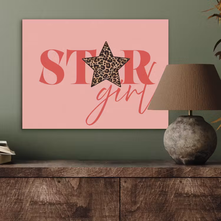 Star girl - Roze - Panter - Ster PET vilt klein -sfeer2