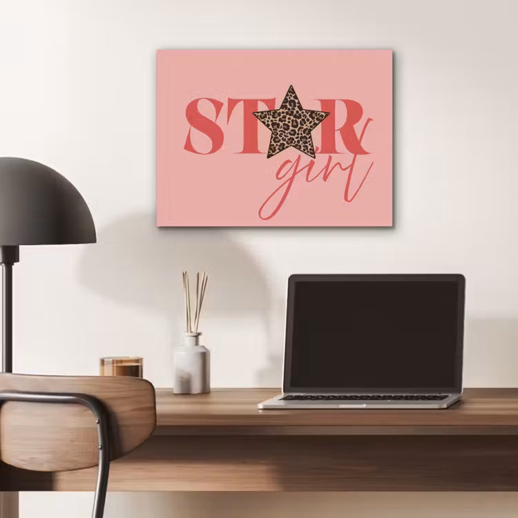 Star girl - Roze - Panter - Ster PET vilt klein -sfeer5