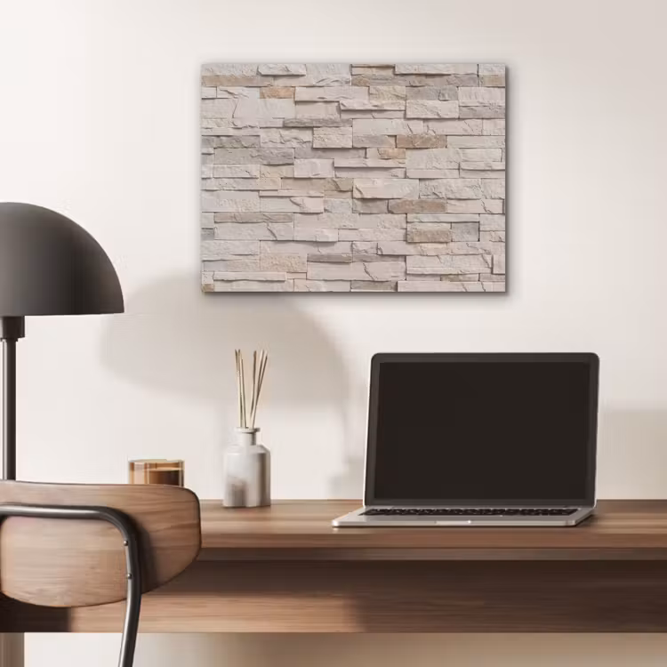 Steen - Muur - Textuur - Rustiek - Beige PET vilt klein -sfeer5