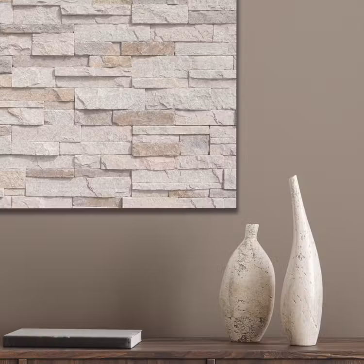 Steen - Muur - Textuur - Rustiek - Beige PET vilt klein -sfeer6_closeup
