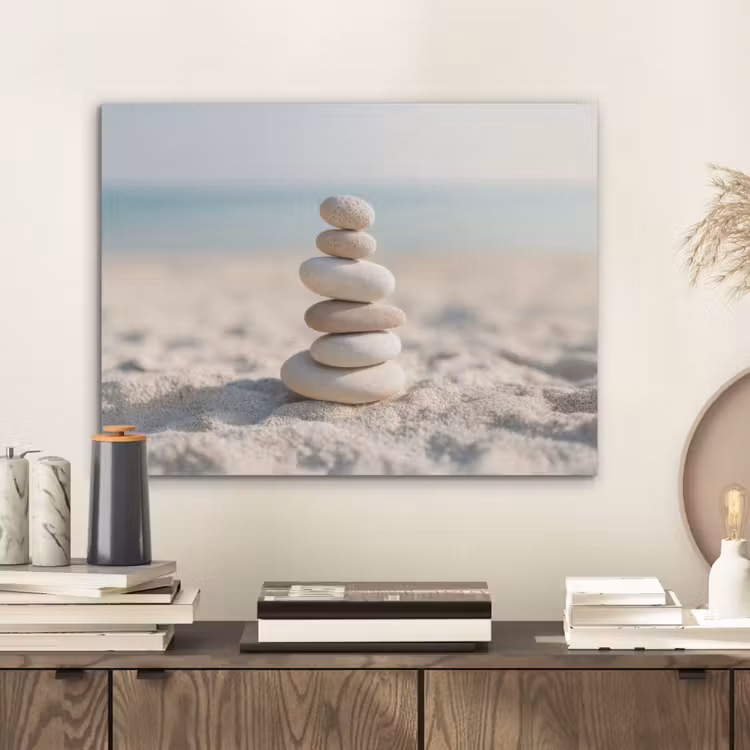 Stenen - Stapel - Zand - Zee PET vilt klein -sfeer1