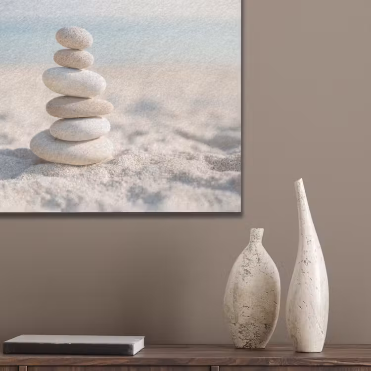 Stenen - Stapel - Zand - Zee PET vilt klein -sfeer6_closeup