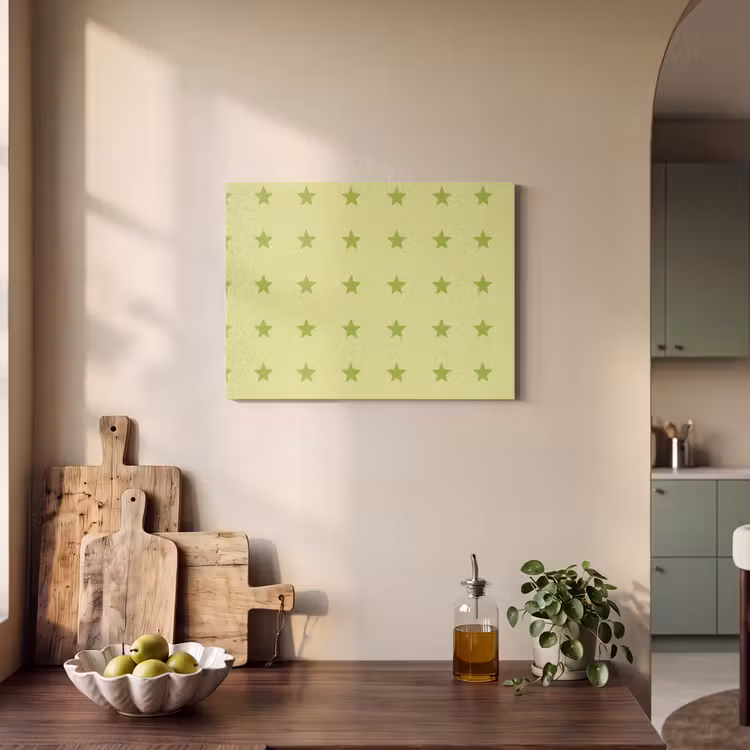 Sterren - Patroon - Groen PET vilt klein 837 -sfeer2