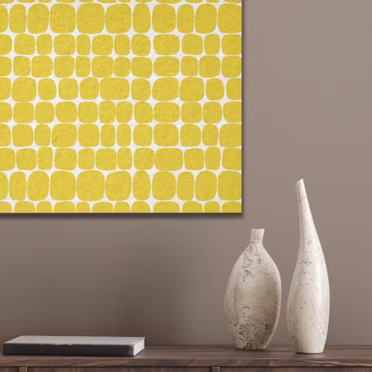 Stippen - Modern - Geel PET vilt klein 837 -sfeer6_closeup
