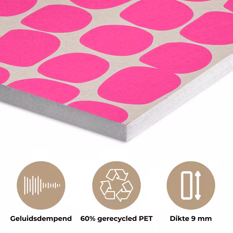 Stippen - Patroon - Roze PET vilt klein 837 -closeup_NL
