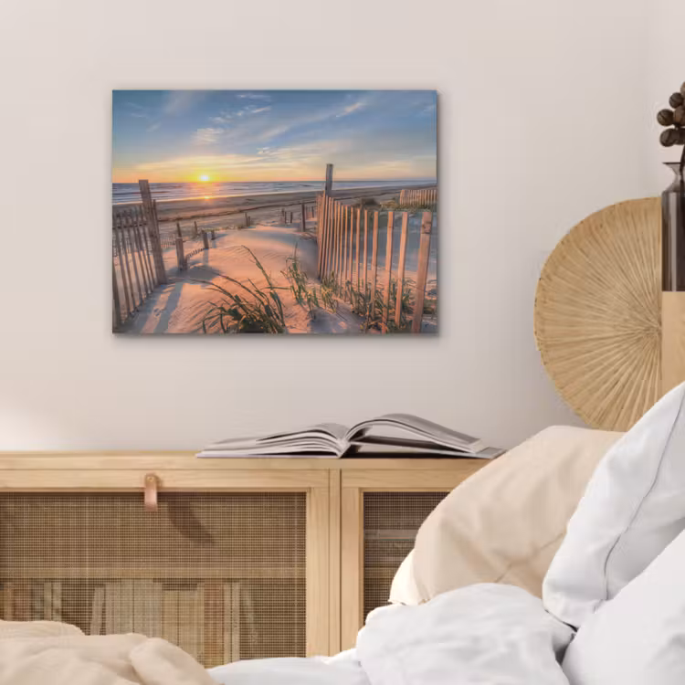 Strand - Zee - Duin - Zonsondergang - Landschap PET vilt klein -sfeer3