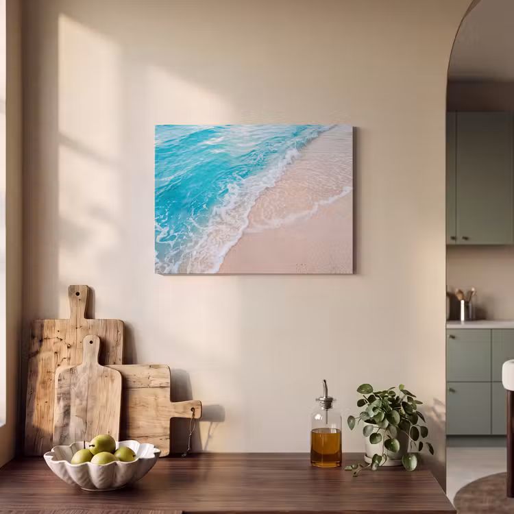 Strand - Zee - Golf - Natuur - Blauw PET vilt klein -sfeer2