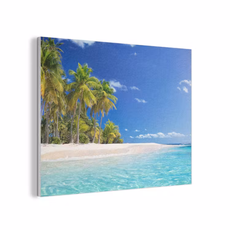 Strand - Zee - Palmboom - Zon - Zomer PET vilt klein -3d