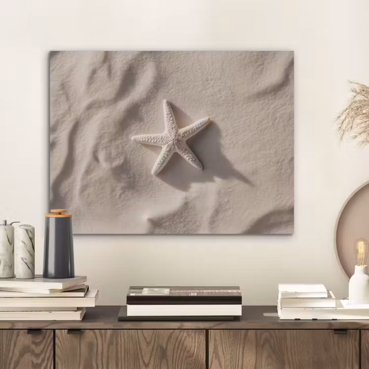 Strand - Zeester - Zand - Beige PET vilt klein -sfeer1