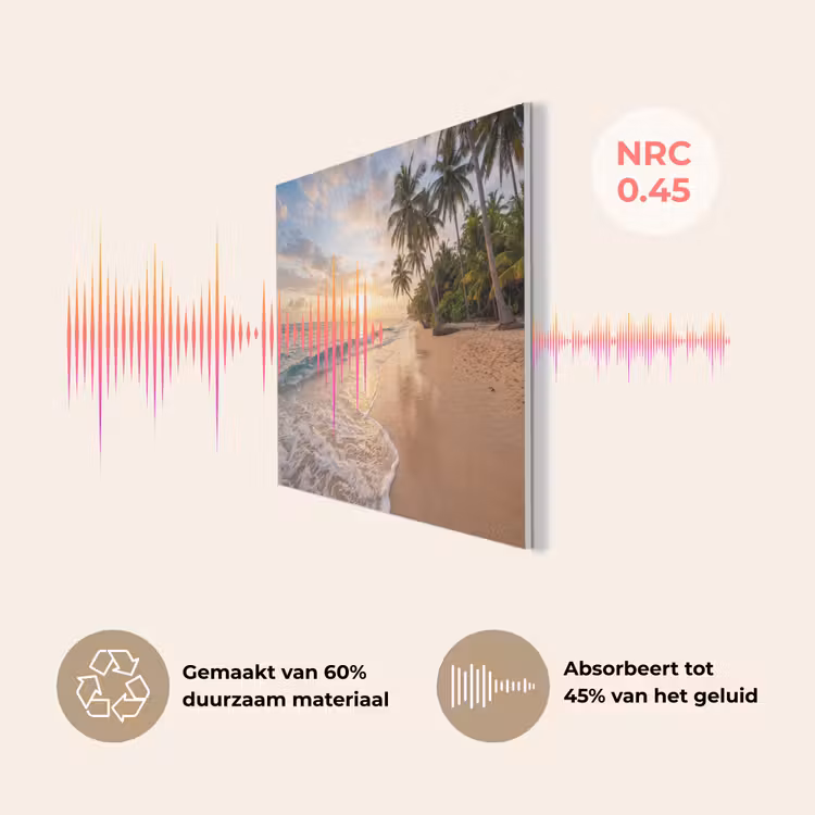 Strand - Zonsondergang - Tropisch - Natuur - Goud PET vilt klein -USP_NL