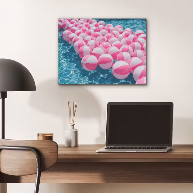 Strandballen - Roze - Water PET vilt klein -sfeer5