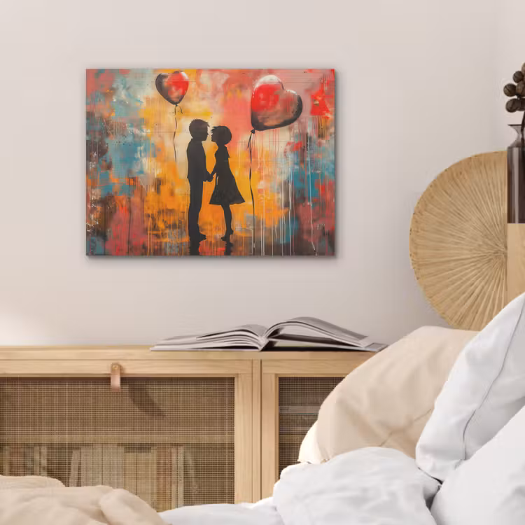 Street art - Liefde - Graffiti - Kunst - Banksy PET vilt klein -sfeer3