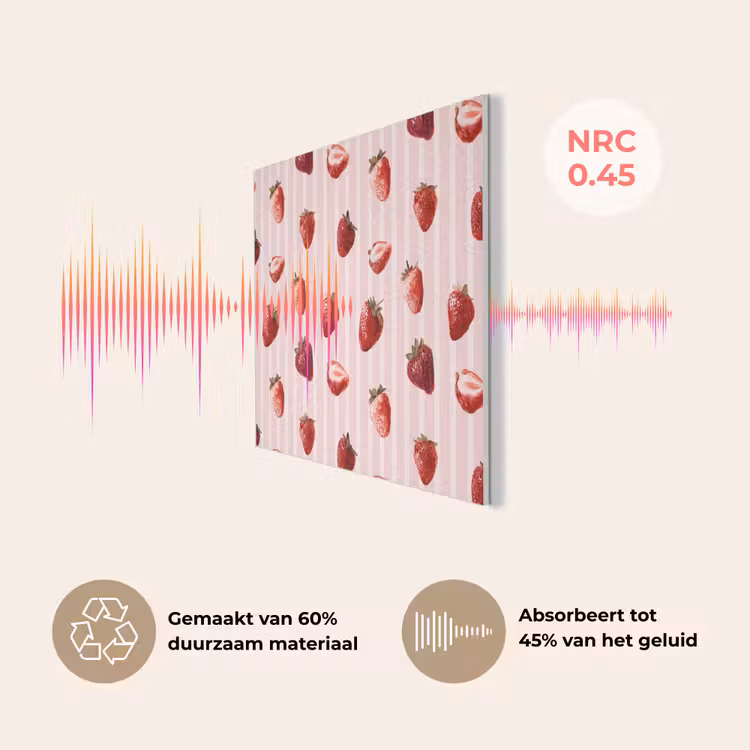 Strepen - Aardbei - Roze PET vilt klein 837 -USP_NL