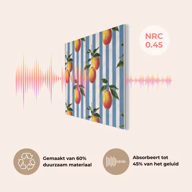 Strepen - Citroen - Blauw PET vilt klein 837 -USP_NL