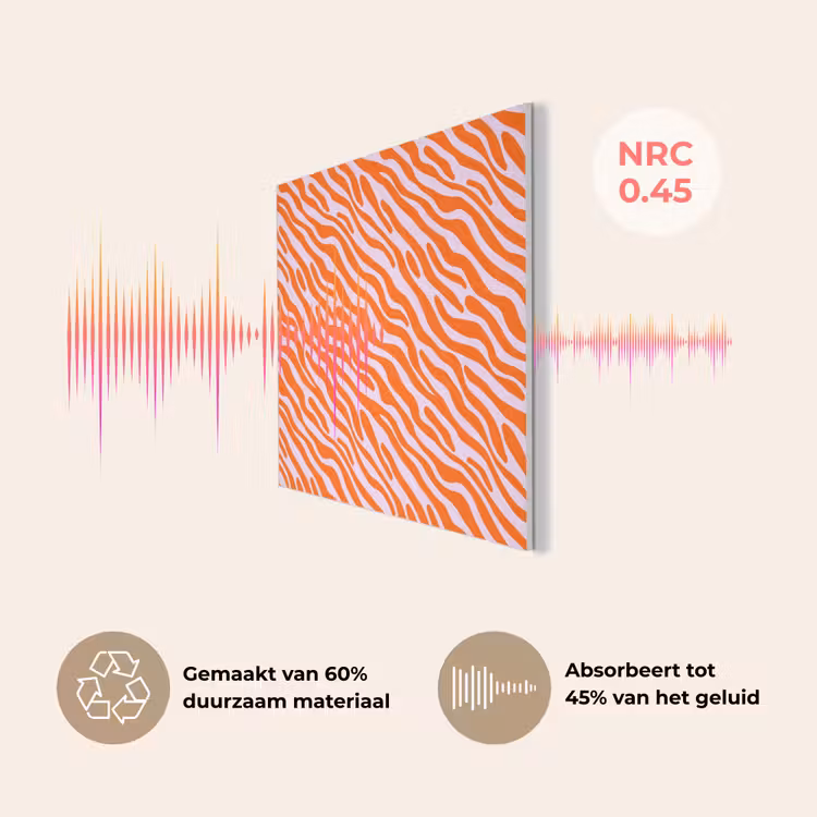 Strepen - Dynamisch - Oranje PET vilt klein 837 -USP_NL