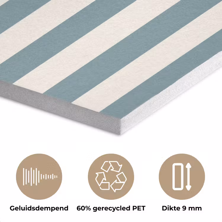 Strepen - Modern - Blauw PET vilt klein 837 -closeup_NL