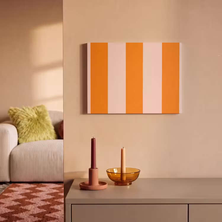 Strepen - Modern - Oranje PET vilt klein 837 -sfeer1