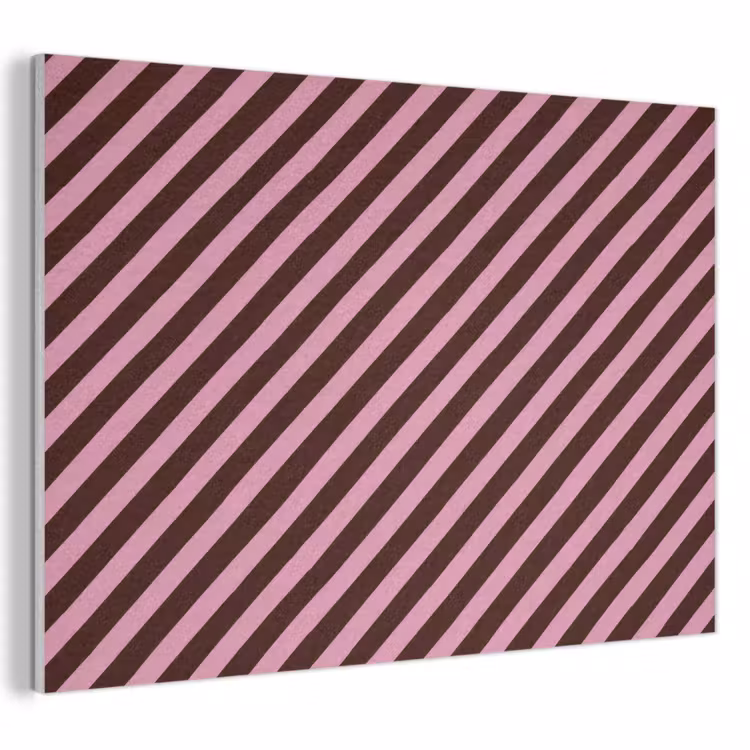 Strepen - Roze - Bruin PET vilt klein 837 -3d