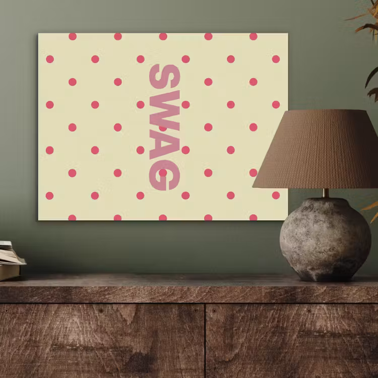 Swag - Roze - Stippen - Geel PET vilt klein -sfeer2