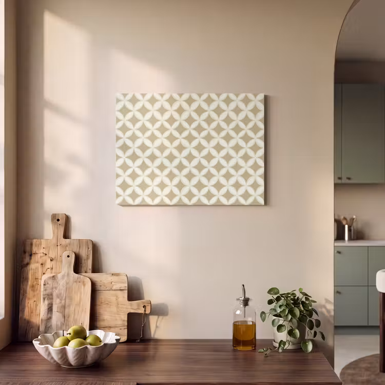 Symmetrisch - Motief - Beige PET vilt klein 837 -sfeer2