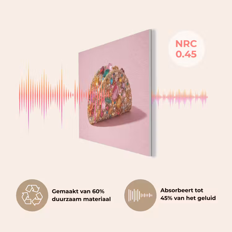 Taco - Kleurrijk - Edelstenen - Goud PET vilt klein -USP_NL