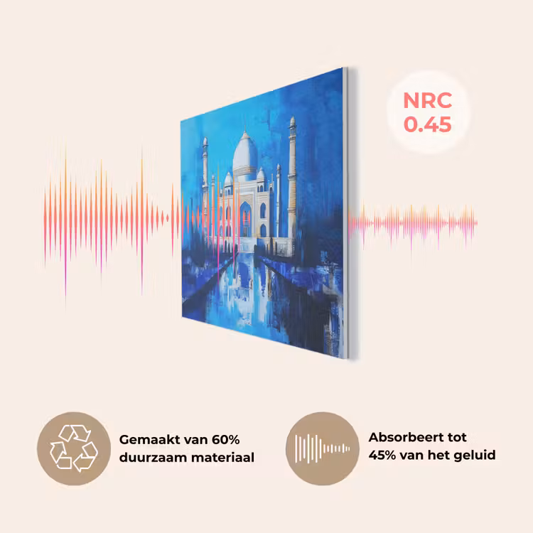 Taj Mahal - Ramadan - Blauw - Islamitische PET vilt klein -USP_NL
