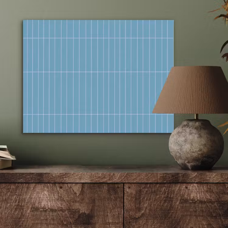 Tegel - Langwerpig - Patroon - Blauw PET vilt klein 837 -sfeer2