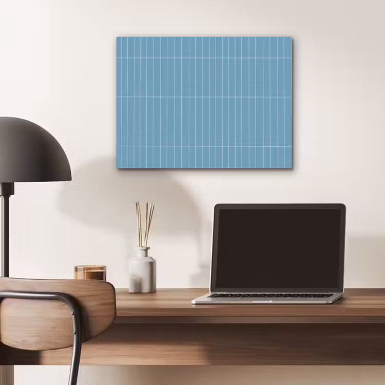 Tegel - Langwerpig - Patroon - Blauw PET vilt klein 837 -sfeer5