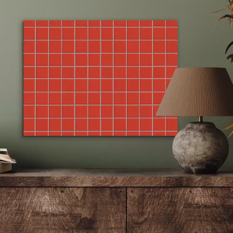 Tegel - Patroon - Kersen - Rood PET vilt klein 837 -sfeer2