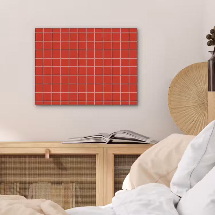 Tegel - Patroon - Kersen - Rood PET vilt klein 837 -sfeer3