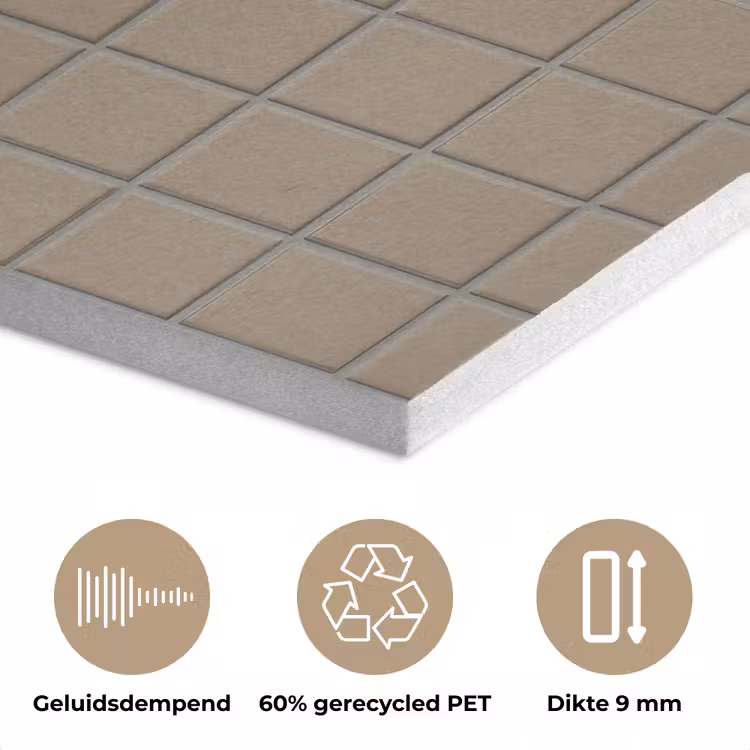 Tegel - Patroon - Taupe PET vilt klein 837 -closeup_NL