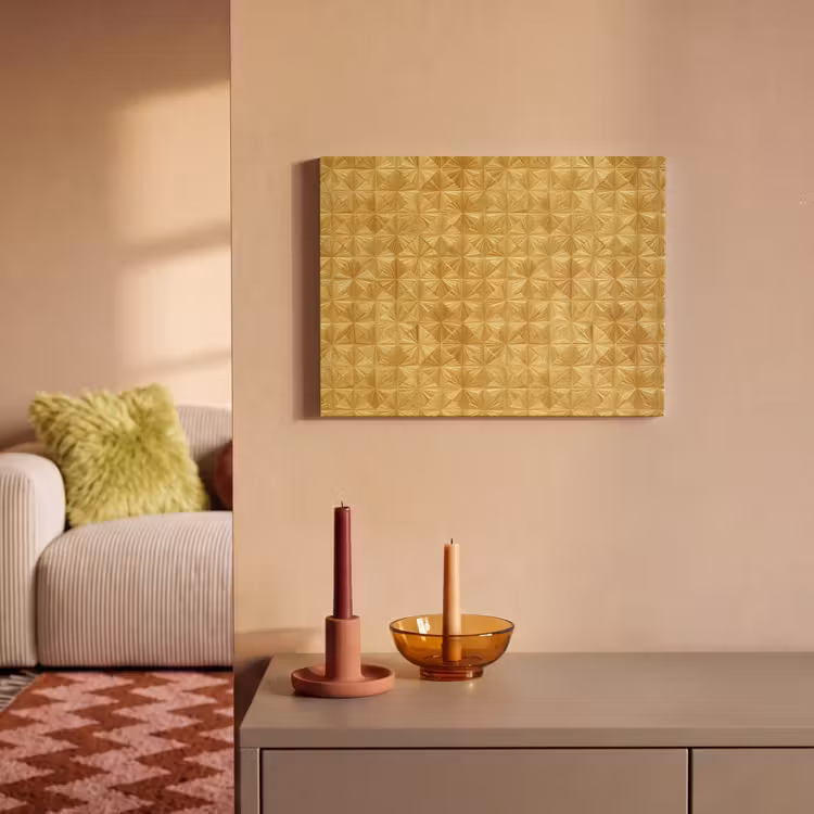 Tegels - Geometrisch - Reliëf - Goud PET vilt klein 837 -sfeer1