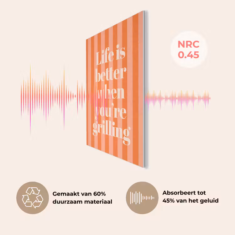 Tekst - Gestreept - Oranje - Zomer PET vilt klein -USP_NL