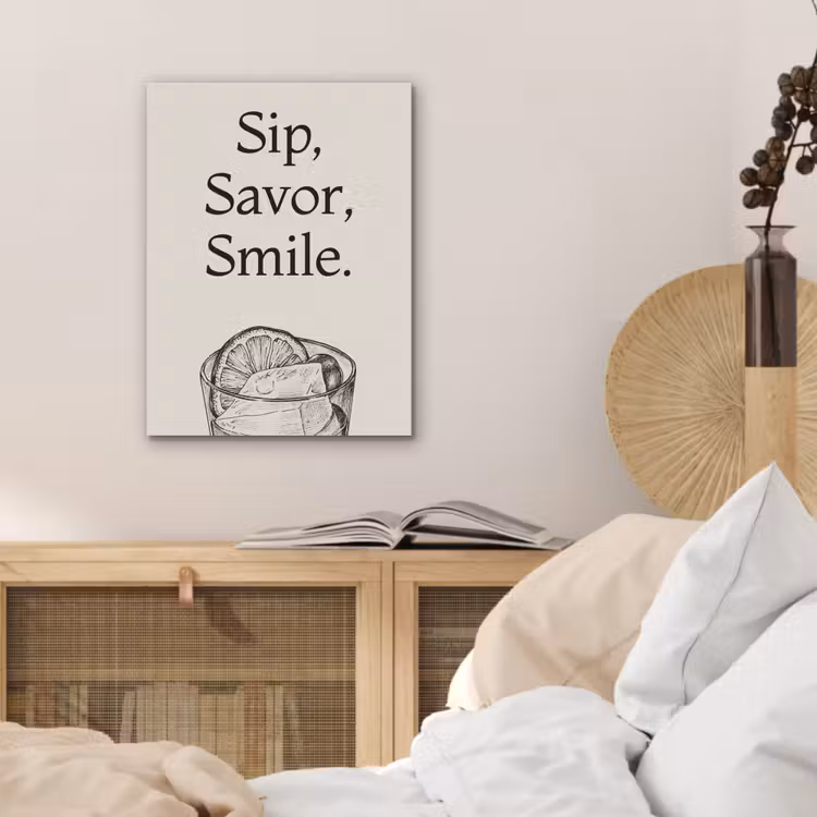Tekst - Glas - Getekend - Citroen PET vilt klein -sfeer3